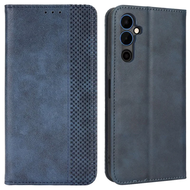 For TECNO Pova Neo 2 4G / LG6n Retro Texture Phone Case Imprinted Pattern PU Leather Magnetic Auto Closing Wallet Phone Cover - Blue