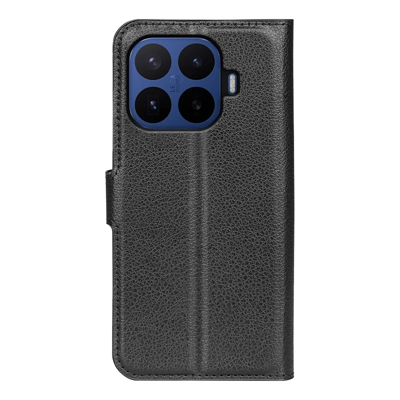 For Xiaomi 17T Pro Case Wallet Stand Litchi Texture Shockproof Leather Phone Cover - Black