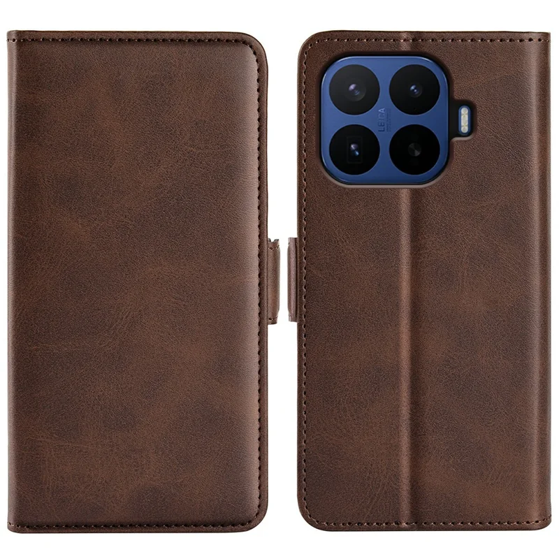 For Xiaomi 17T Pro Case Calf Texture Leather Wallet Phone Cover - Brown