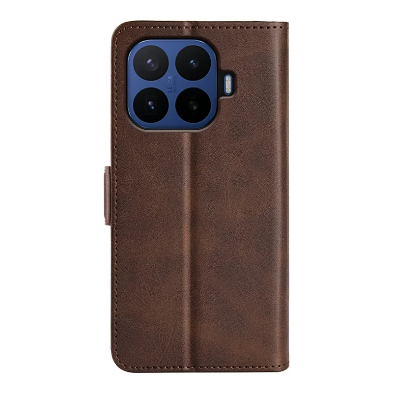 For Xiaomi 17T Pro Case Calf Texture Leather Wallet Phone Cover - Brown