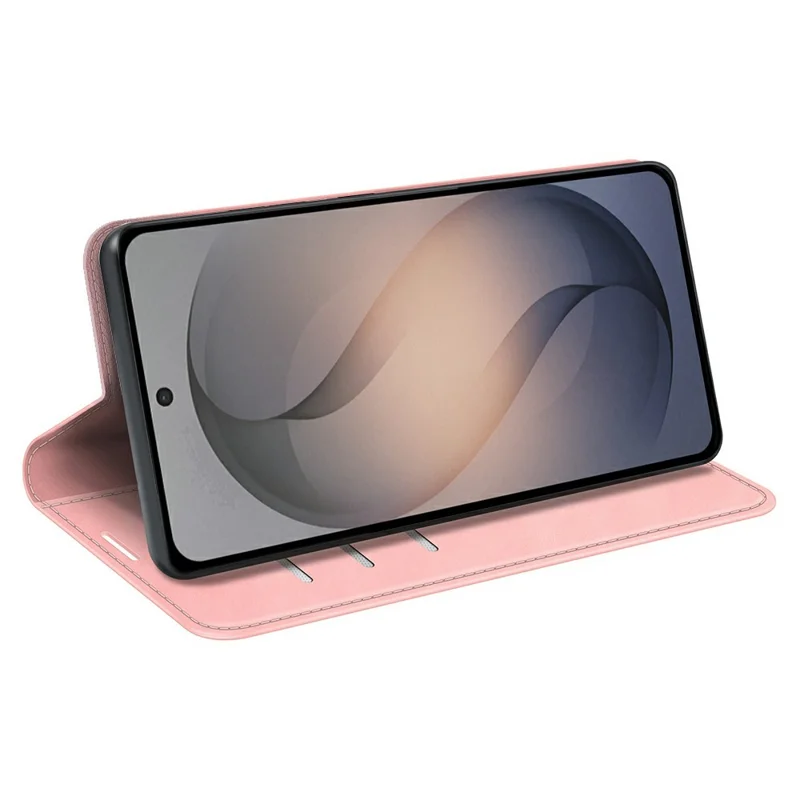 For Samsung Galaxy S26 FE Case Skin Touch Leather Wallet Phone Cover - Pink