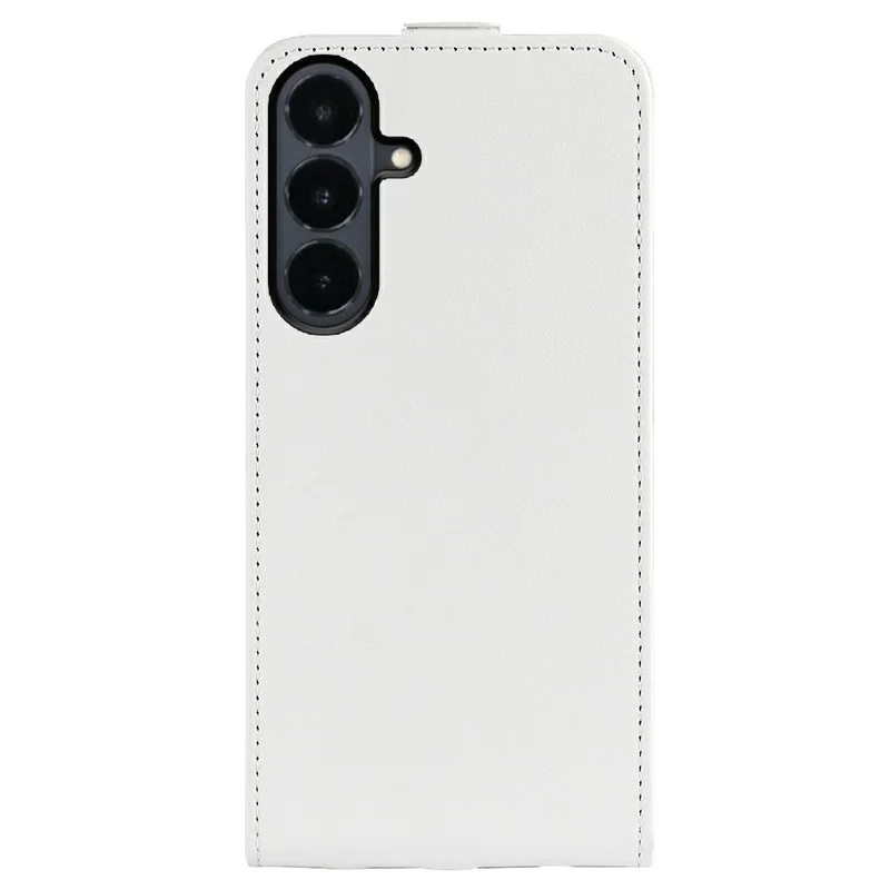 For Samsung Galaxy S26 FE Case with Card Slots Vertical Flip Leather Phone Cover - White
