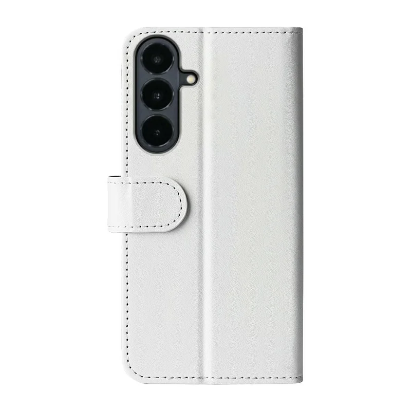 Чехол для Samsung Galaxy S26 FE с текстурой под лошадиную кожу, с подставкой, кожаный чехол-кошелек - Белый
