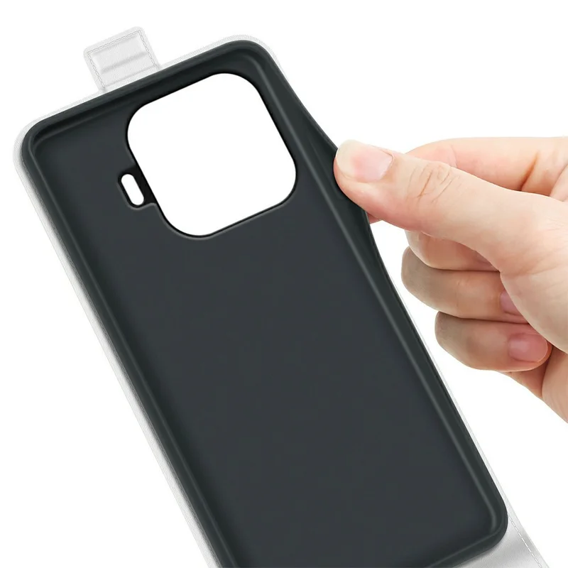 For Xiaomi 17T Pro Case with Card Slots Vertical Flip Leather Phone Cover - White