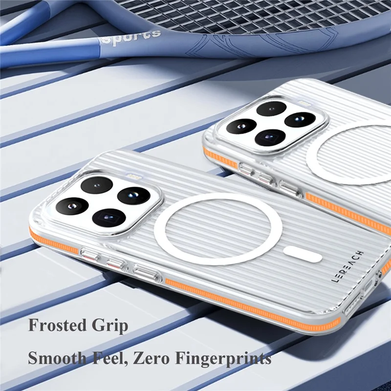 LEREACH Serie TOC para Xiaomi 17T Funda Magnética con Rejilla de Flujo Cubierta de PC - Naranja