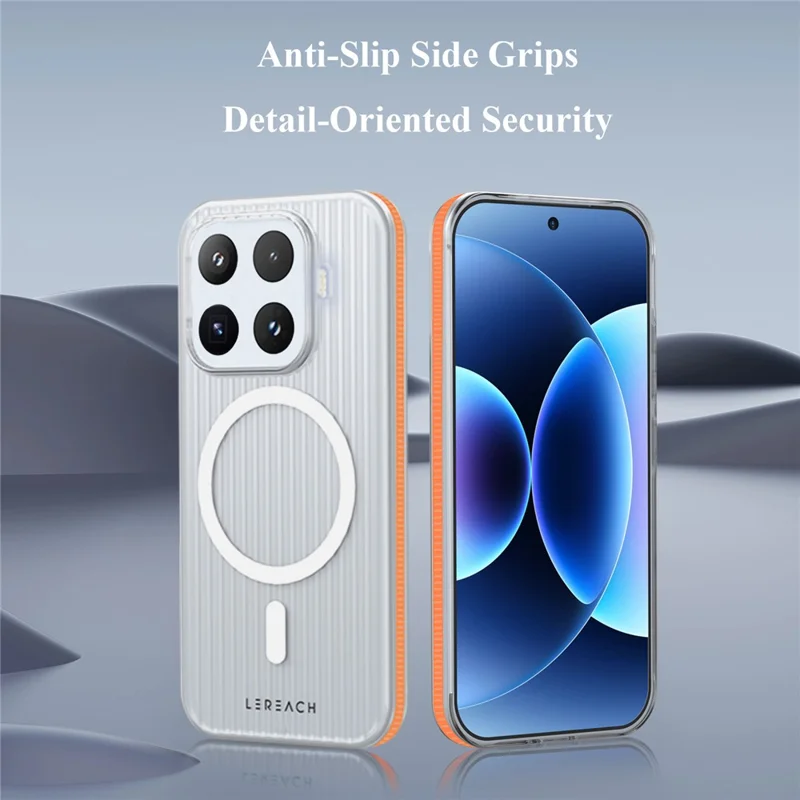 LEREACH Serie TOC para Xiaomi 17T Funda Magnética con Rejilla de Flujo Cubierta de PC - Naranja