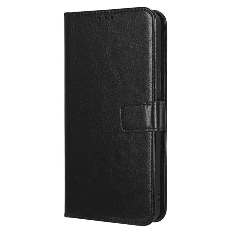 Per Tecno Pova Neo 2 4G / Lg6n Strong Class Magnetic Class Portafoglio Portafoglio Copertura Crazy Horse Texture PU Custodia Per Telefono Anti-scratch - Nero