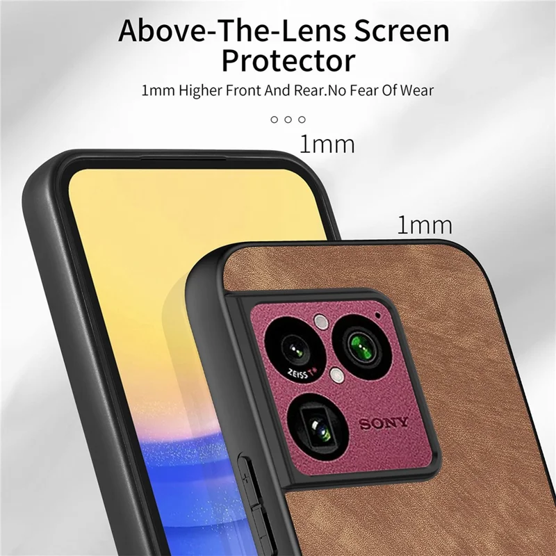 For Sony Xperia 1 VIII Case Shockproof Slim Retro Leather Phone Back Cover - Brown