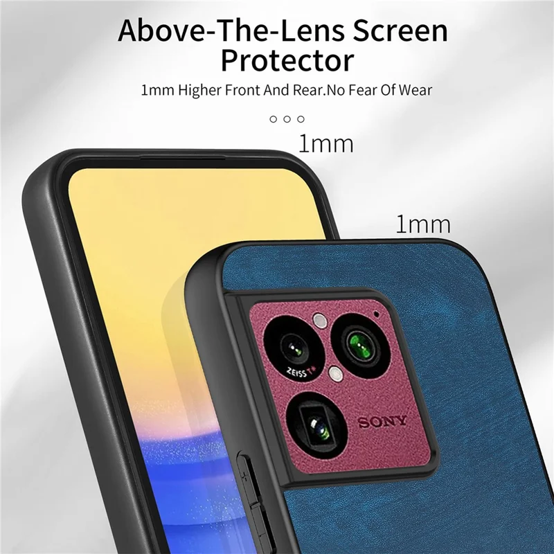 For Sony Xperia 1 VIII Case Shockproof Slim Retro Leather Phone Back Cover - Blue