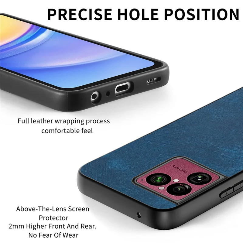 For Sony Xperia 1 VIII Case Shockproof Slim Retro Leather Phone Back Cover - Blue