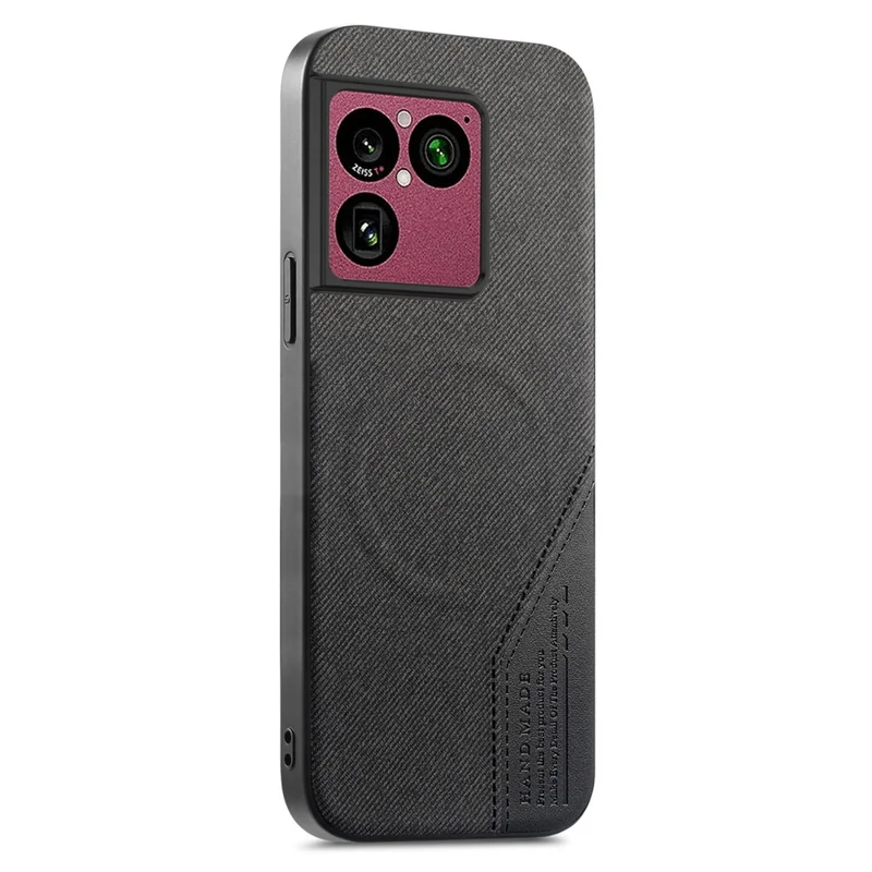 For Sony Xperia 1 VIII Magnetic Case Cloth Texture PU Leather + PC + TPU Phone Cover - Black