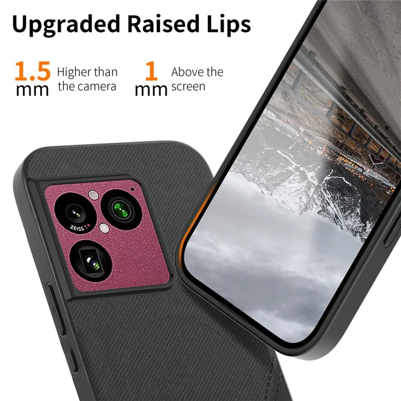 For Sony Xperia 1 VIII Magnetic Case Cloth Texture PU Leather + PC + TPU Phone Cover - Black