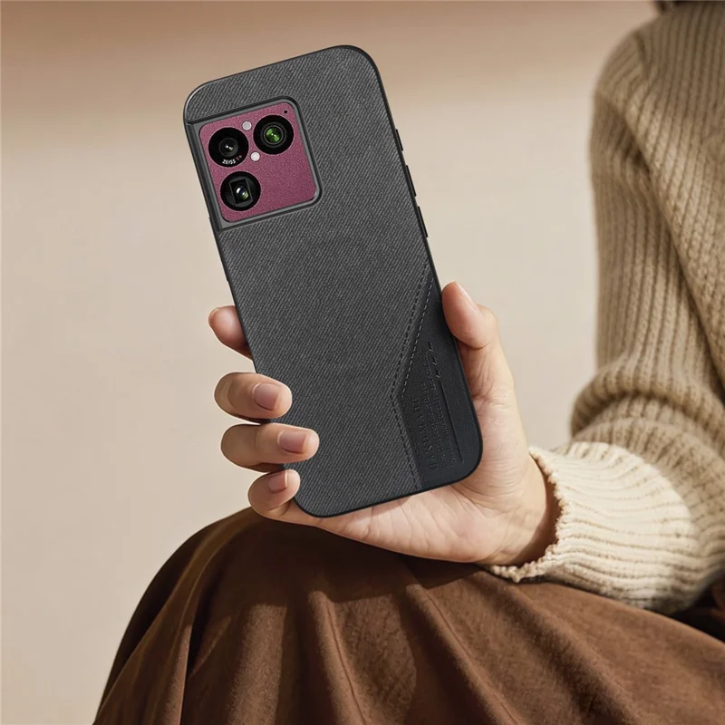 For Sony Xperia 1 VIII Magnetic Case Cloth Texture PU Leather + PC + TPU Phone Cover - Black