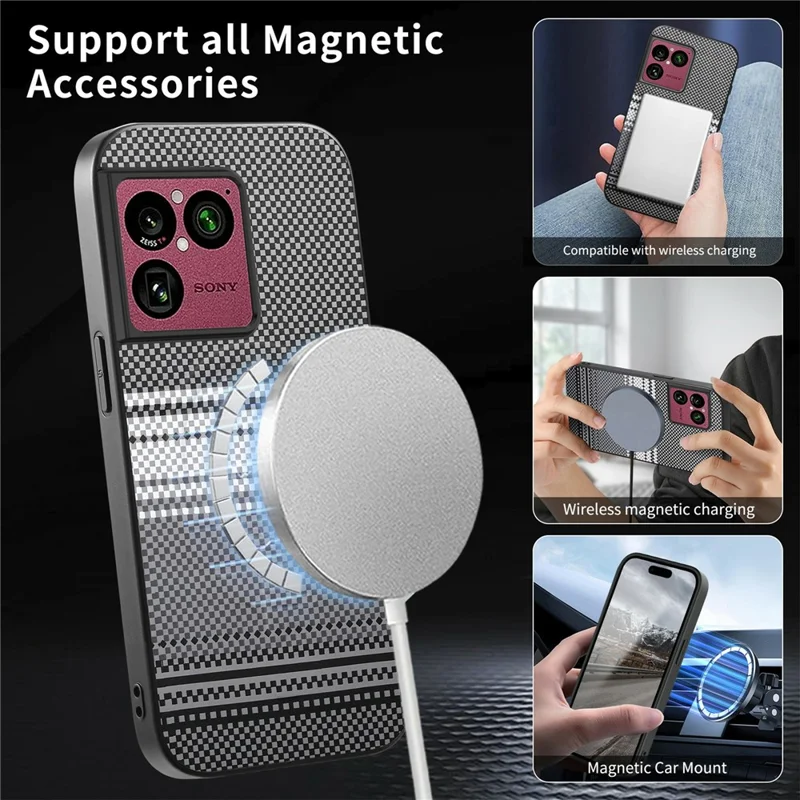 For Sony Xperia 1 VIII Magnetic Case PU Leather + PC + TPU Gradient Phone Cover - Black