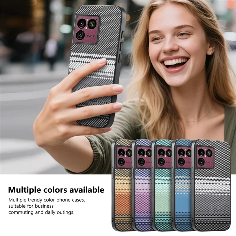 For Sony Xperia 1 VIII Magnetic Case PU Leather + PC + TPU Gradient Phone Cover - Black