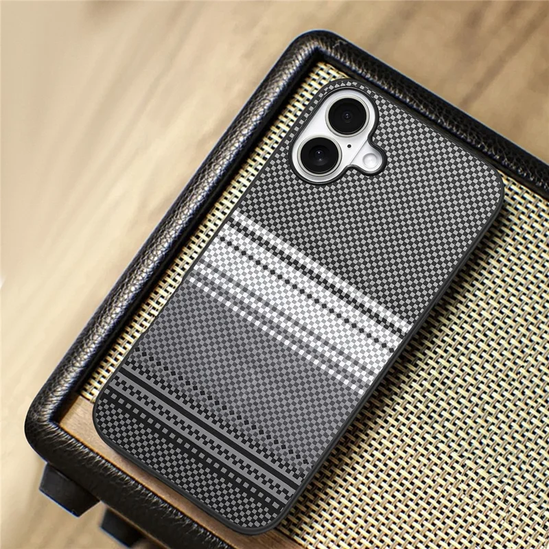For iPhone 17 Magnetic Case PU Leather + PC + TPU Gradient Phone Cover - Black