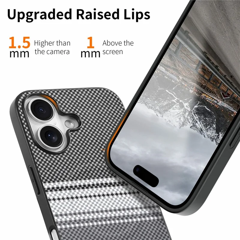 For iPhone 17 Magnetic Case PU Leather + PC + TPU Gradient Phone Cover - Black