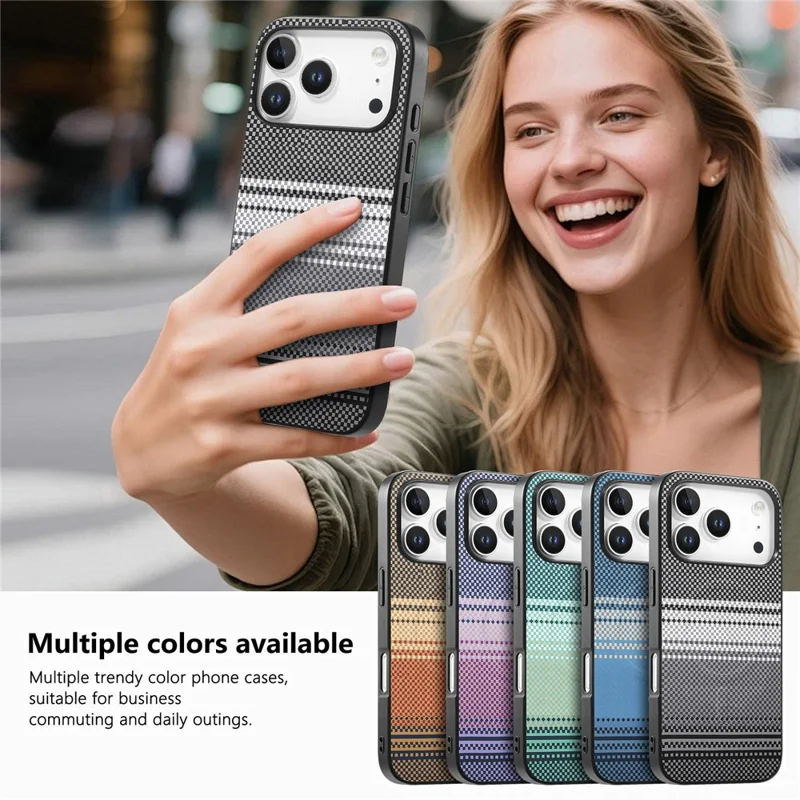For iPhone 17 Pro Max Magnetic Case PU Leather + PC + TPU Gradient Phone Cover - Black