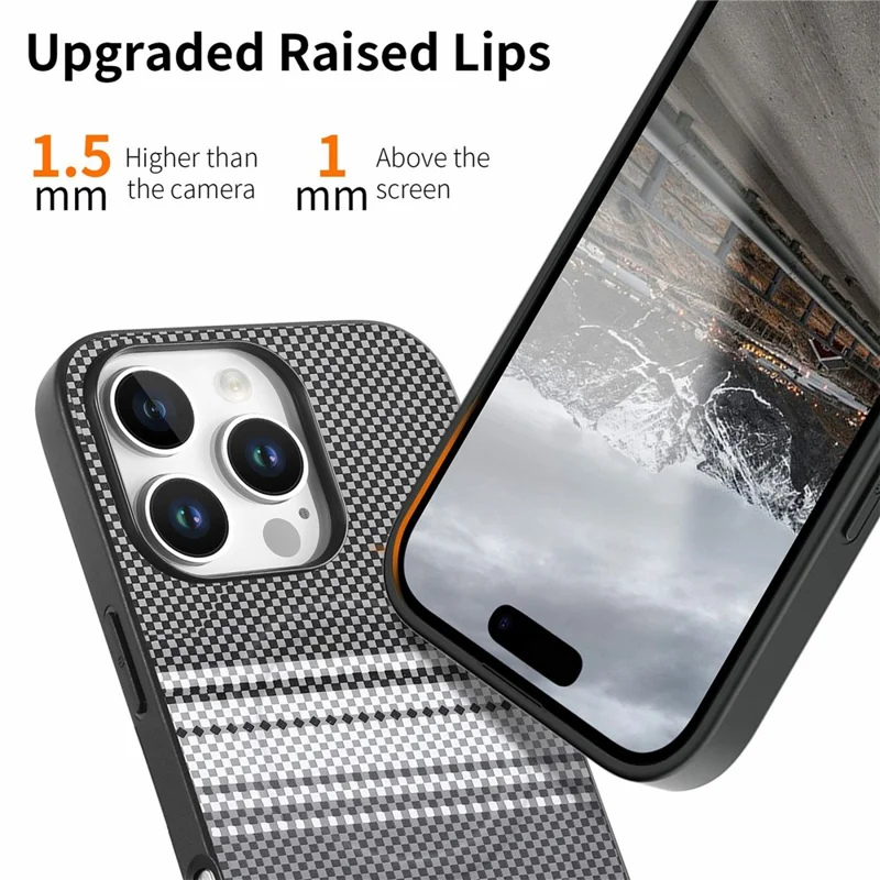 For iPhone 16 Pro Magnetic Case PU Leather + PC + TPU Gradient Phone Cover - Black
