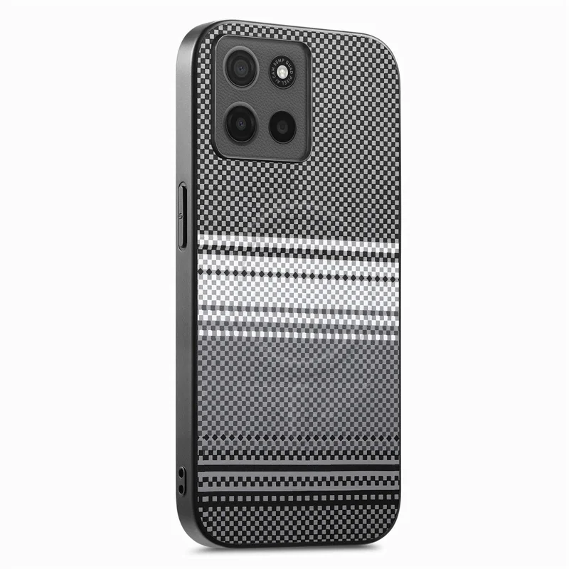 For Motorola Moto G56 5G Magnetic Case PU Leather + PC + TPU Gradient Phone Cover - Black