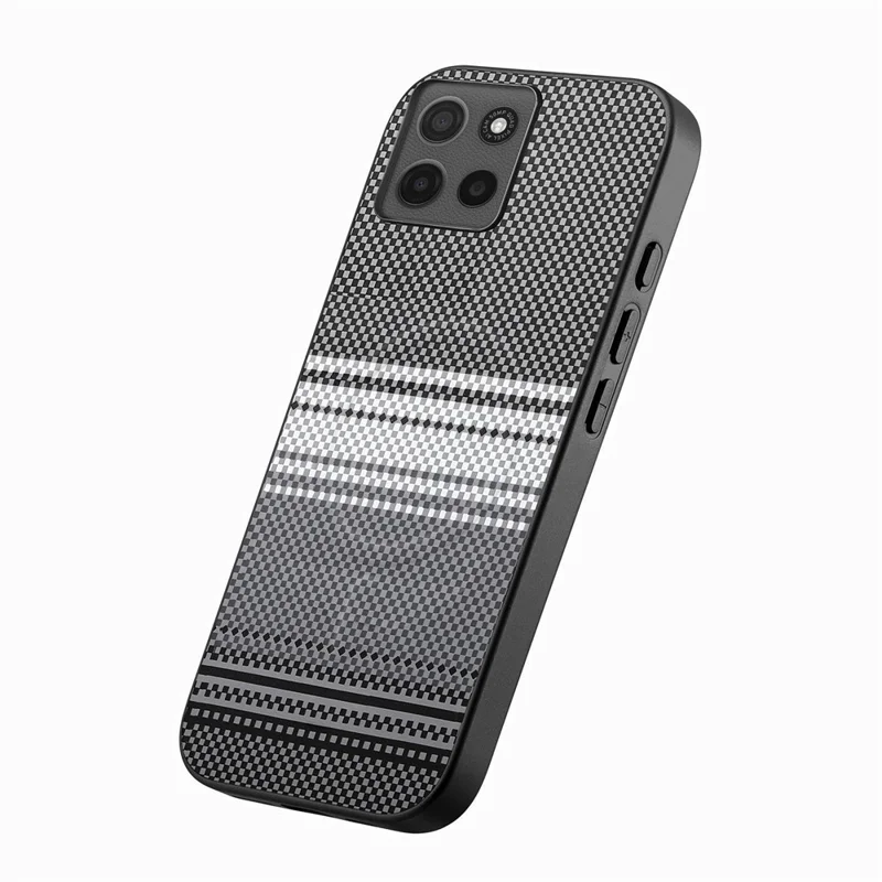 For Motorola Moto G56 5G Magnetic Case PU Leather + PC + TPU Gradient Phone Cover - Black