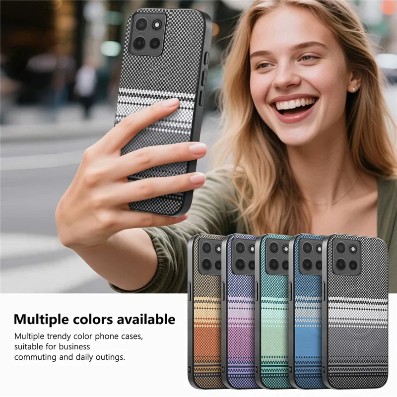 For Motorola Moto G56 5G Magnetic Case PU Leather + PC + TPU Gradient Phone Cover - Black