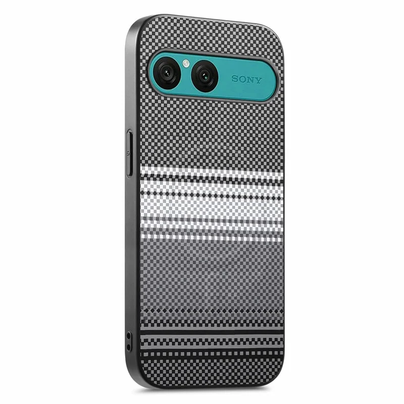 For Sony Xperia 10 VII Magnetic Case PU Leather + PC + TPU Gradient Phone Cover - Black