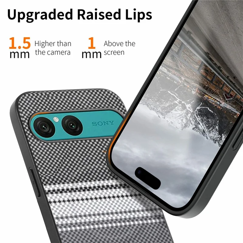 For Sony Xperia 10 VII Magnetic Case PU Leather + PC + TPU Gradient Phone Cover - Black