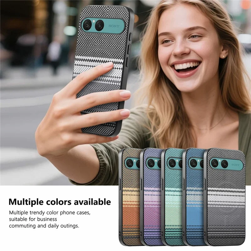For Sony Xperia 10 VII Magnetic Case PU Leather + PC + TPU Gradient Phone Cover - Black