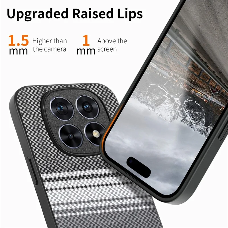 For Xiaomi Redmi Note 15 4G (Global) Magnetic Case PU Leather + PC + TPU Gradient Phone Cover - Black