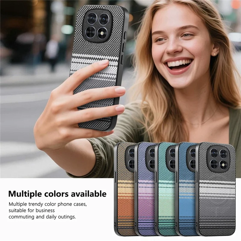 For Xiaomi Redmi Note 15 4G (Global) Magnetic Case PU Leather + PC + TPU Gradient Phone Cover - Black