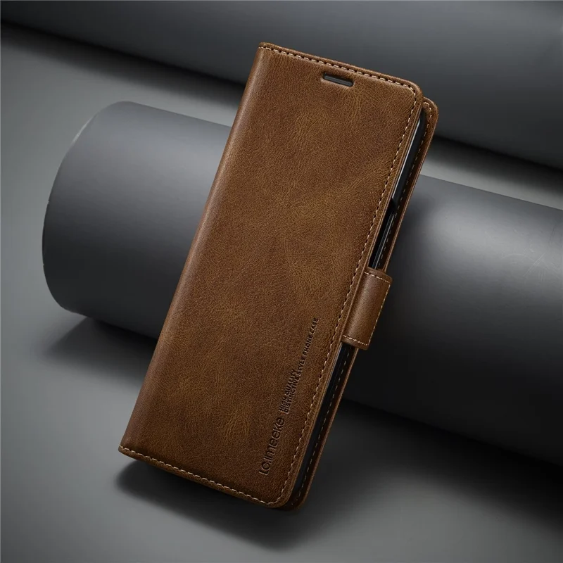 LC.IMEEKE pour Samsung Galaxy Z Fold8 Ultra étui en cuir synthétique avec emplacements pour cartes RFID - Brun
