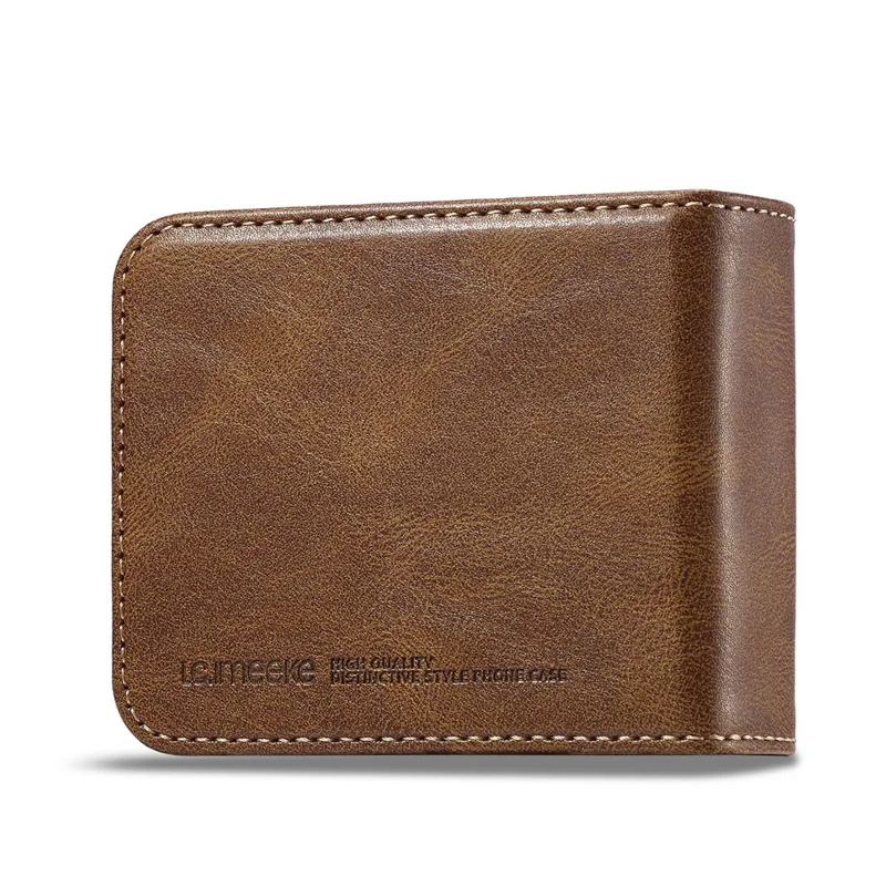 LC.IMEEKE Pour Samsung Galaxy Z Flip8 Étui en Cuir RFID Blocage de Cartes Porte-cartes - Marron