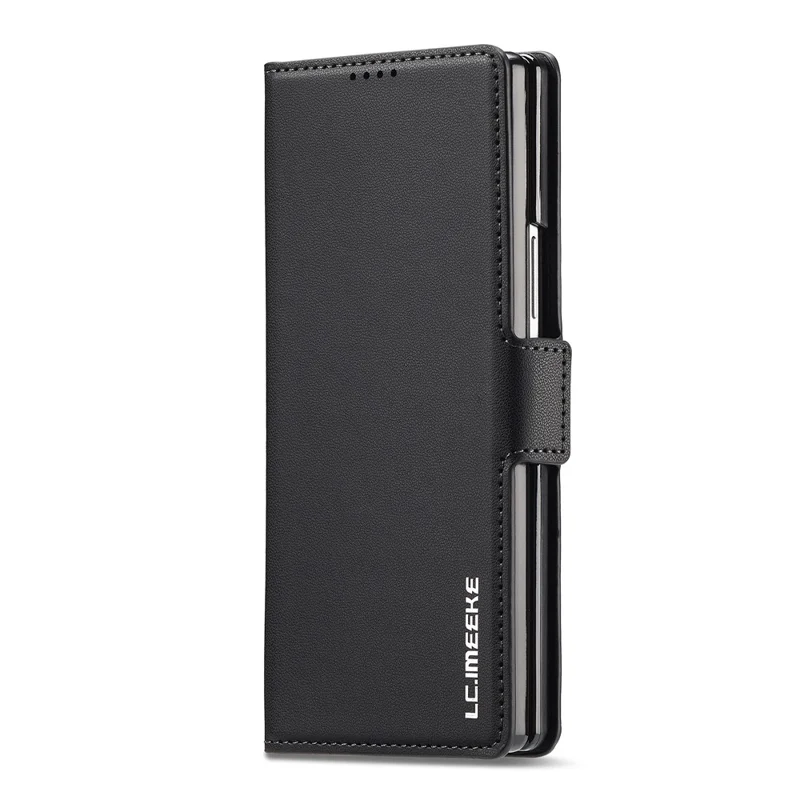 LC.IMEEKE Série L1 pour Samsung Galaxy Z Fold8 Ultra Housse en Cuir PU Étui Portefeuille Support Housse de Protection - Noir