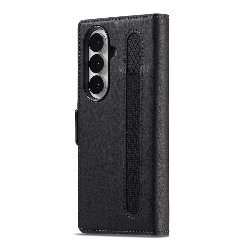 LC.IMEEKE Série L1 pour Samsung Galaxy Z Fold8 Ultra Housse en Cuir PU Étui Portefeuille Support Housse de Protection - Noir