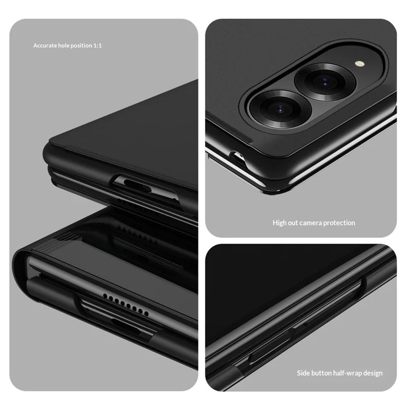 For Samsung Galaxy Z Fold8 Flip Leather Cover with Stand Full Body Protective Phone Case - Rose Gold