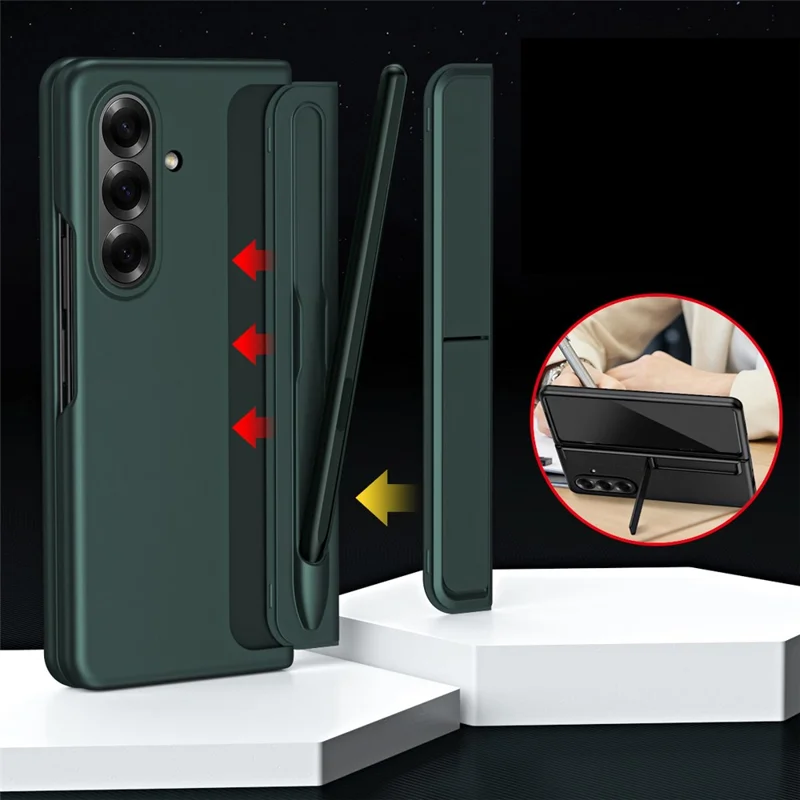 For Samsung Galaxy Z Fold8 Ultra Case Kickstand Hard PC Slim Phone Cover with Stylus - Green