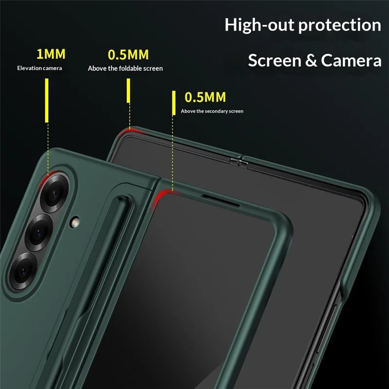 For Samsung Galaxy Z Fold8 Ultra Case Kickstand Hard PC Slim Phone Cover with Stylus - Green