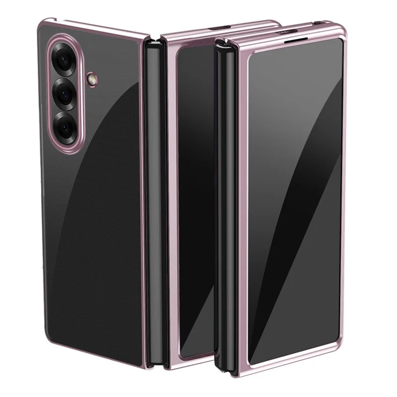 For Samsung Galaxy Z Fold8 Ultra Case Clear PC Electroplating Hard Phone Cover - Rose Gold