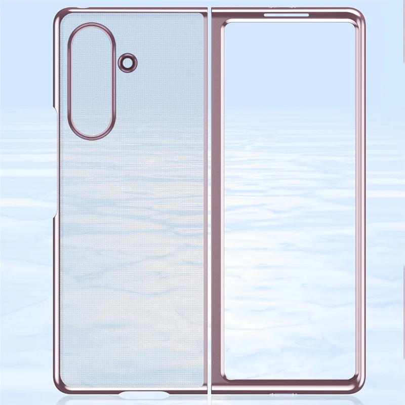 For Samsung Galaxy Z Fold8 Ultra Case Clear PC Electroplating Hard Phone Cover - Rose Gold