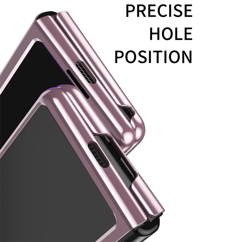 For Samsung Galaxy Z Fold8 Ultra Case Clear PC Electroplating Hard Phone Cover - Rose Gold