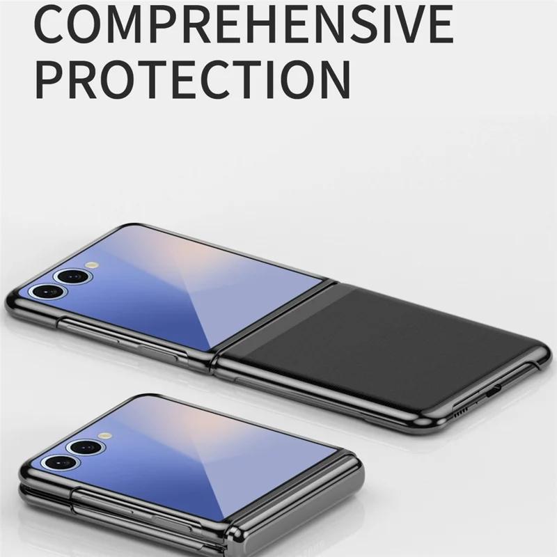 For Samsung Galaxy Z Flip8 Case Clear PC Electroplating Hard Phone Cover - Silver