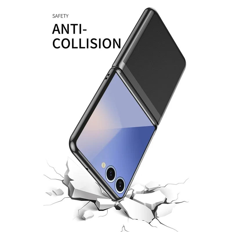 For Samsung Galaxy Z Flip8 Case Clear PC Electroplating Hard Phone Cover - Silver