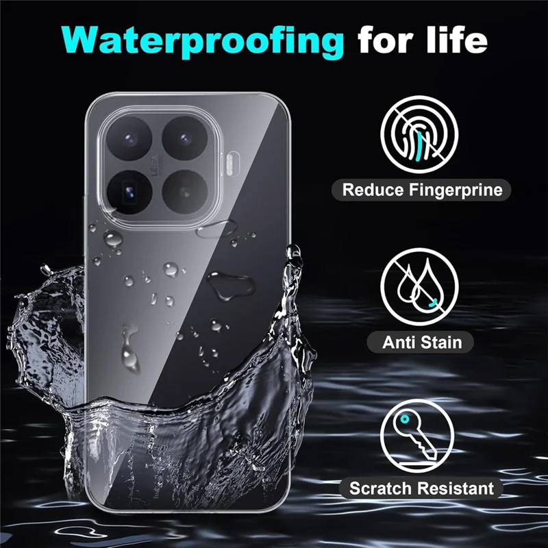 Coque transparente en TPU anti-rayures pour Xiaomi 17T + protecteur d'écran en verre trempé avec bord 2.5D