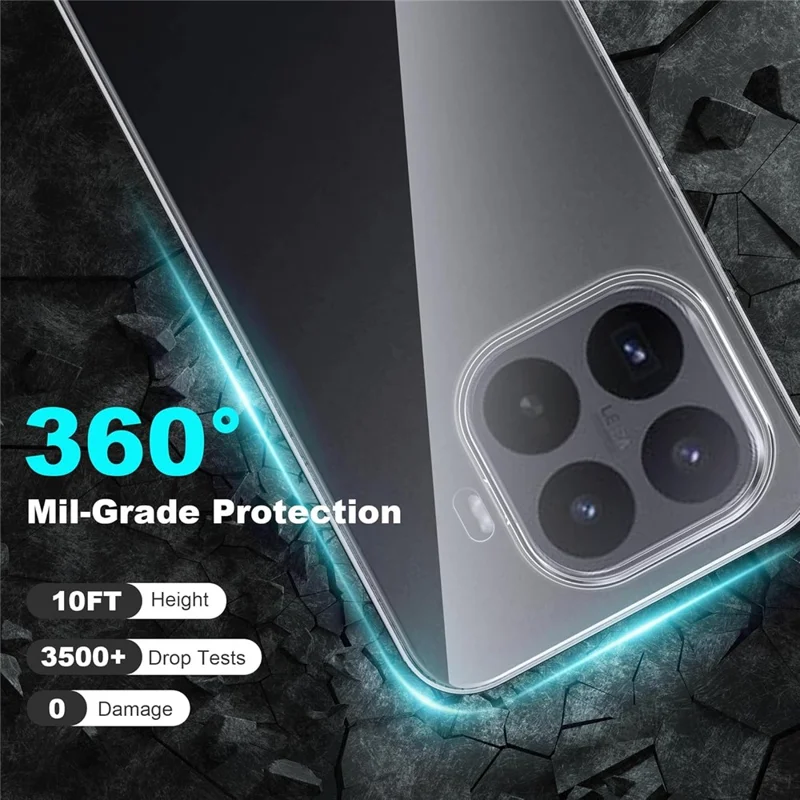 Coque transparente en TPU anti-rayures pour Xiaomi 17T + protecteur d'écran en verre trempé avec bord 2.5D