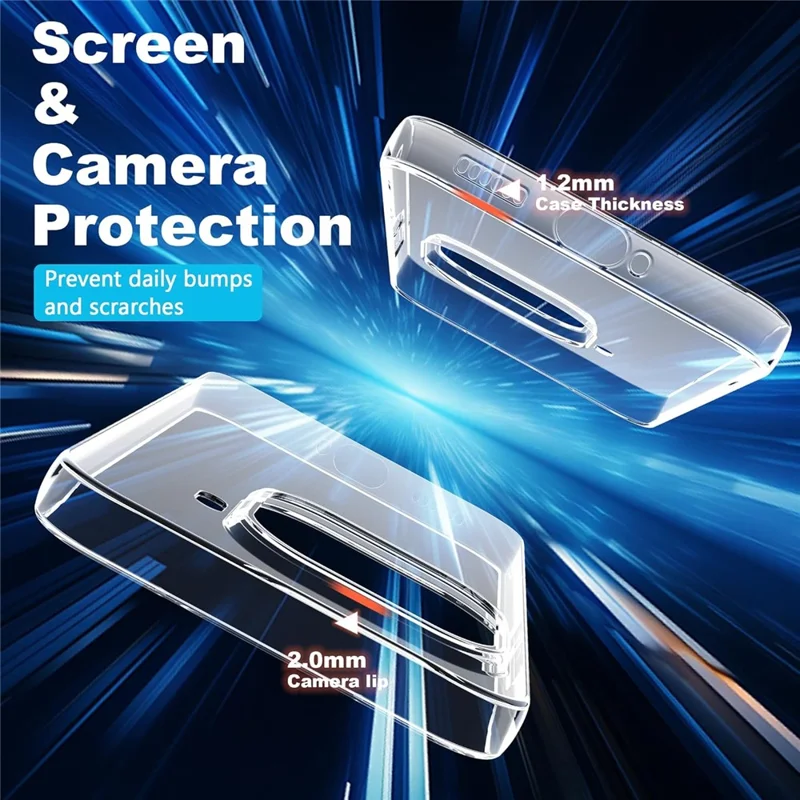 Coque transparente en TPU anti-rayures pour Xiaomi 17T Pro + protection d'écran en verre trempé avec bord 2.5D