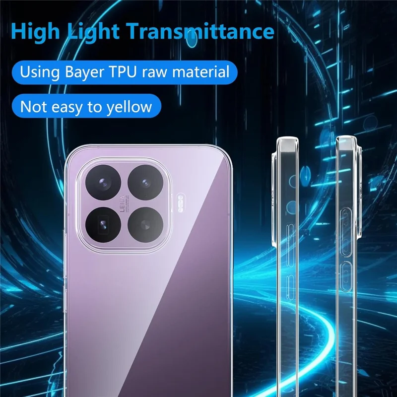 Coque transparente en TPU anti-rayures pour Xiaomi 17T Pro + protection d'écran en verre trempé avec bord 2.5D