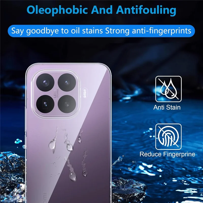 Coque transparente en TPU anti-rayures pour Xiaomi 17T Pro + protection d'écran en verre trempé avec bord 2.5D