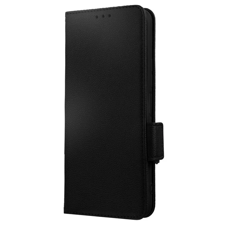 Для Xiaomi Civi 2 5G / 12 Lite NE 5G Магнитная Телефонная Крышка Телефона Litchi Texture Viewsing Stand pu Кожаный Чехол с Ремешком с Ремешком - Черный
