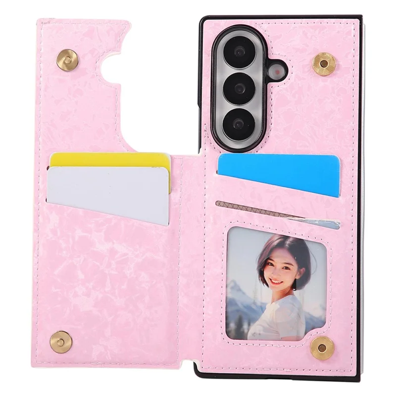For Samsung Galaxy Z Fold8 Ultra Case Flower Leather TPU RFID Blocking Phone Cover Card Slots - Rose Flower